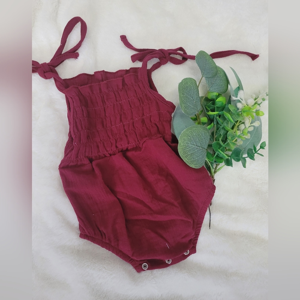 Burgundy summer romper